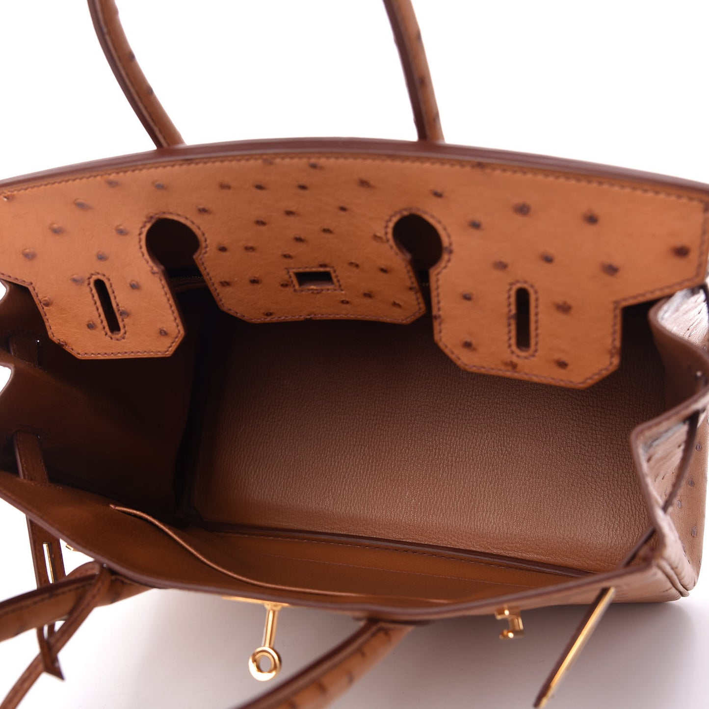 Ostrich Birkin 30 Cognac
