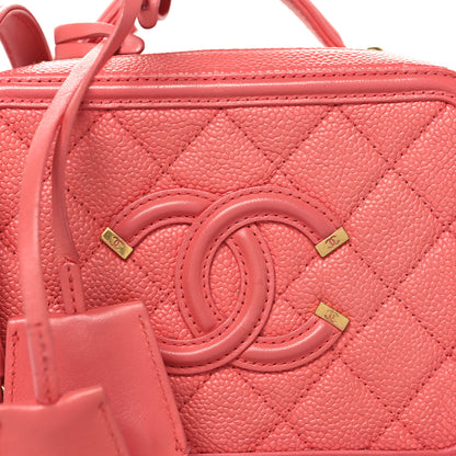 Chanel Caviar Quilted Small CC Filigree Vanity Case Pink 8 of 10
