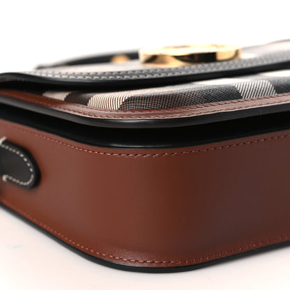 Burberry Calfskin Check Small Elizabeth Bag Brown 7 of 8