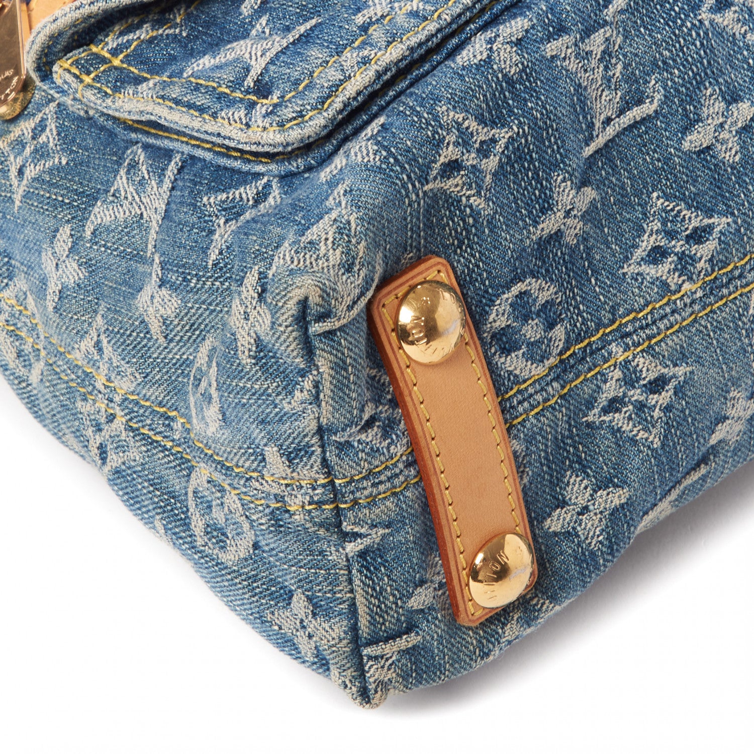 Louis Vuitton Monogram Denim Baggy PM Blue 6 of 8