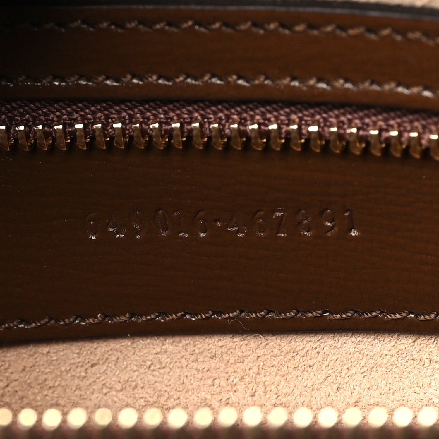 Gucci GG Supreme Monogram Azalea Calfskin Web Medium Jackie 1961 Tote Beige Ebony Brown Sugar 7 of 9
