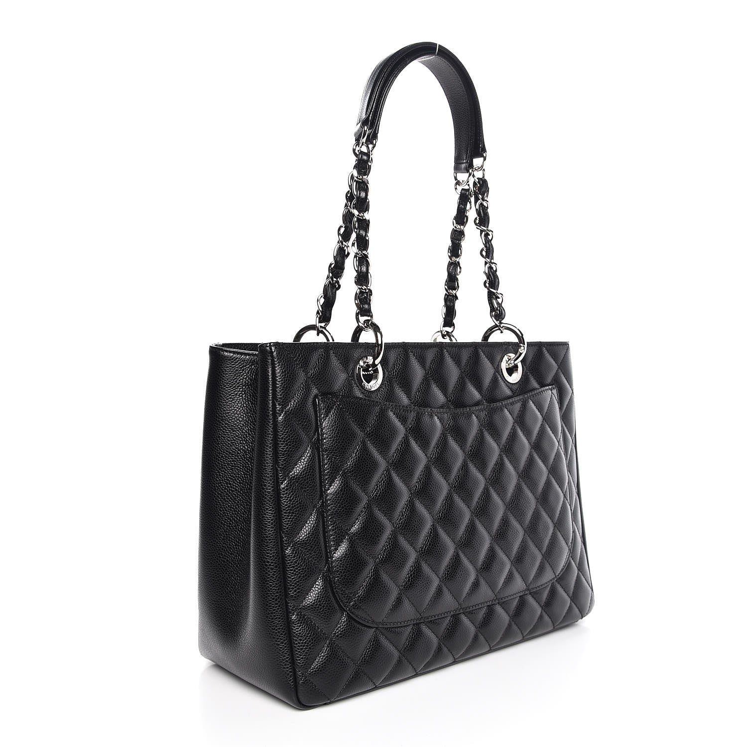 Chanel Caviar Quilted Grand Shopping Tote GST Black 3 of 7