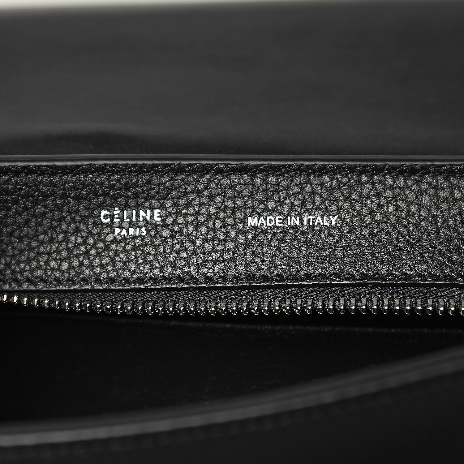 Celine Drummed Calfskin Suede Medium Trapeze Black 7 of 9