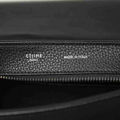 Celine Drummed Calfskin Suede Medium Trapeze Black 7 of 9