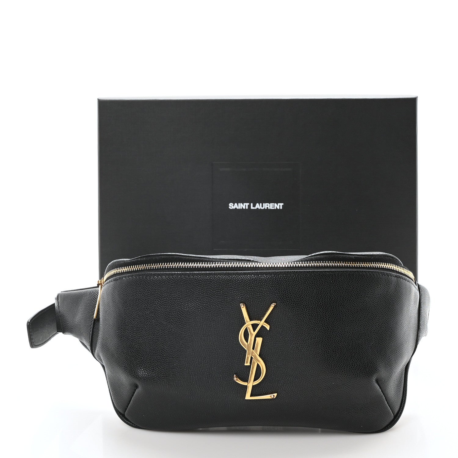 Saint Laurent Grain De Poudre Monogram Belt Bag Black 11 of 11