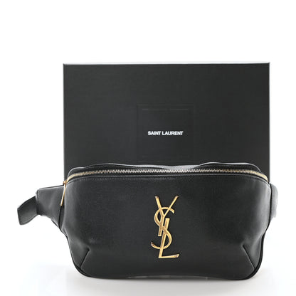 Saint Laurent Grain De Poudre Monogram Belt Bag Black 11 of 11