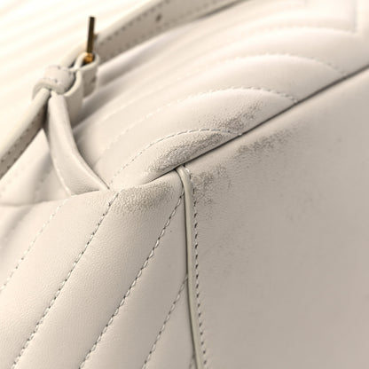Saint Laurent Lambskin Matelasse Monogram Joe Backpack Cream 9 of 15