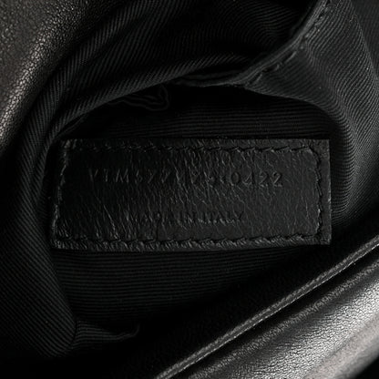 Saint Laurent Lambskin Quilted Medium Loulou Puffer Monogram Chain Satchel Black 7 of 12