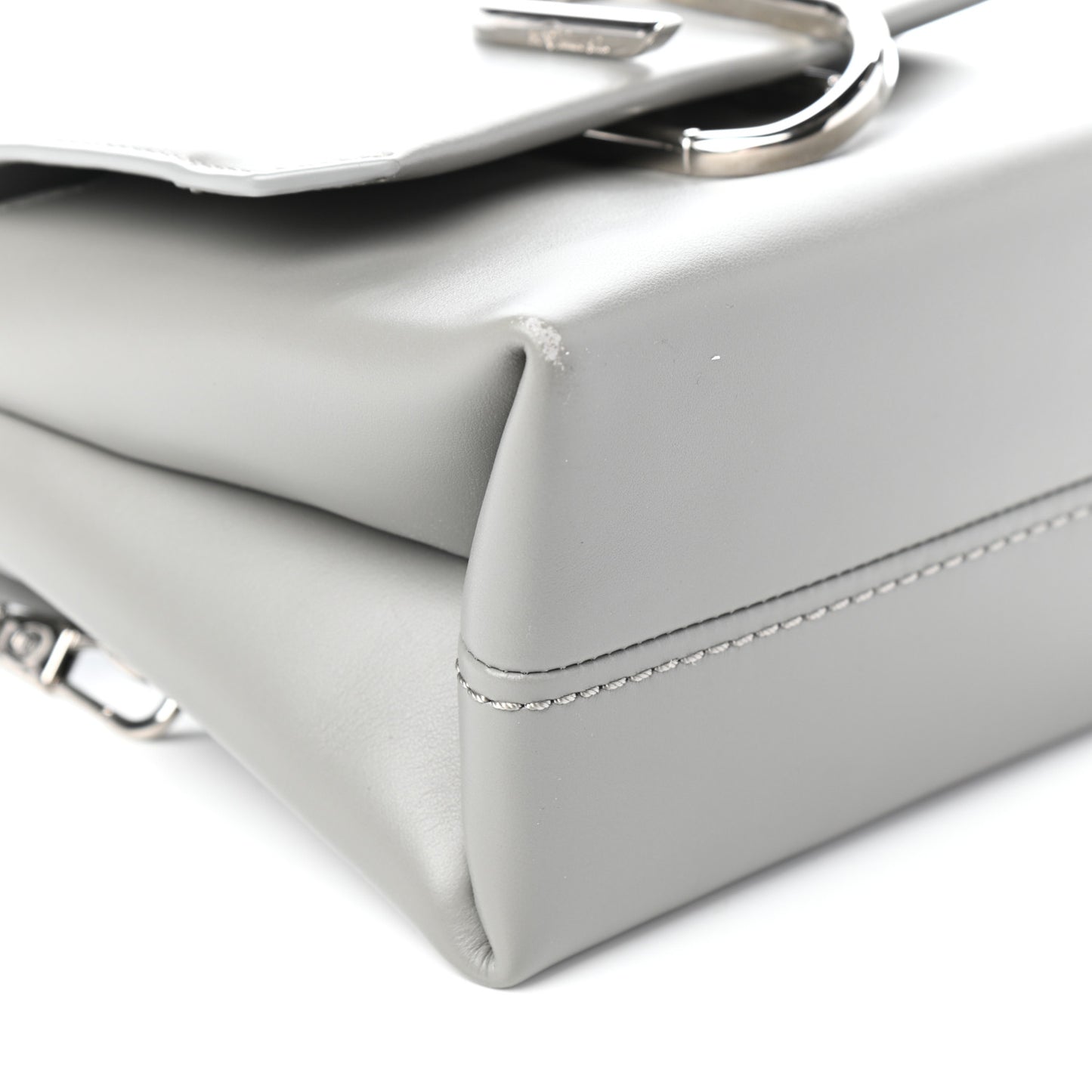 Smooth Calfskin Mini Alix Top Handle Satchel Cement