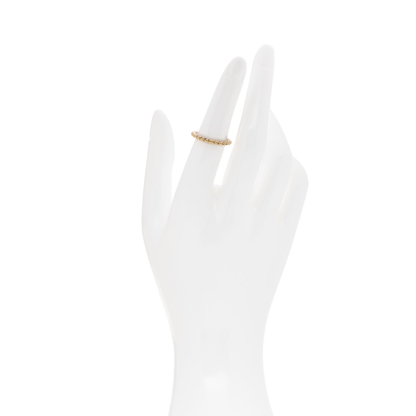 18K Yellow Gold Narrow Twist Ring 50 5.5
