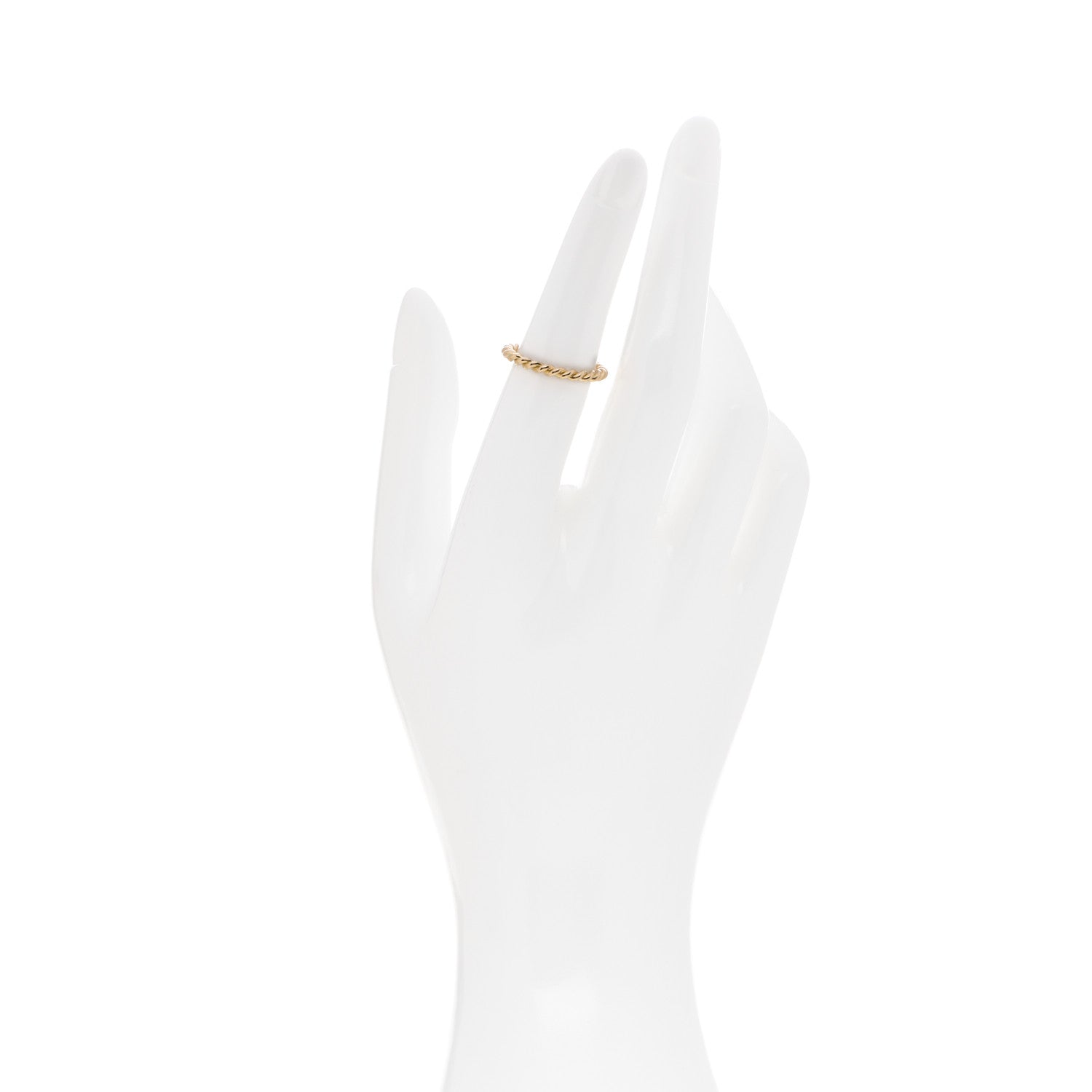 Tiffany 18K Yellow Gold Narrow Twist Ring 50 5.5 2 of 5