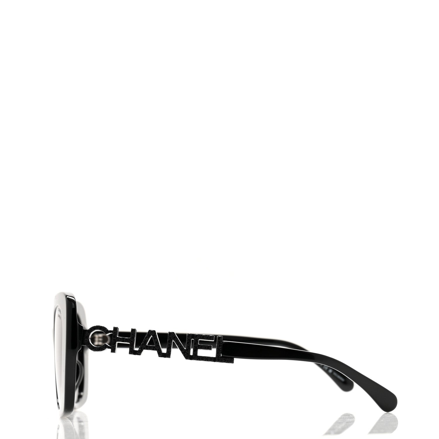 Chanel Acetate Strass Polarized Square Sunglasses 5422-B-A Black 3 of 8