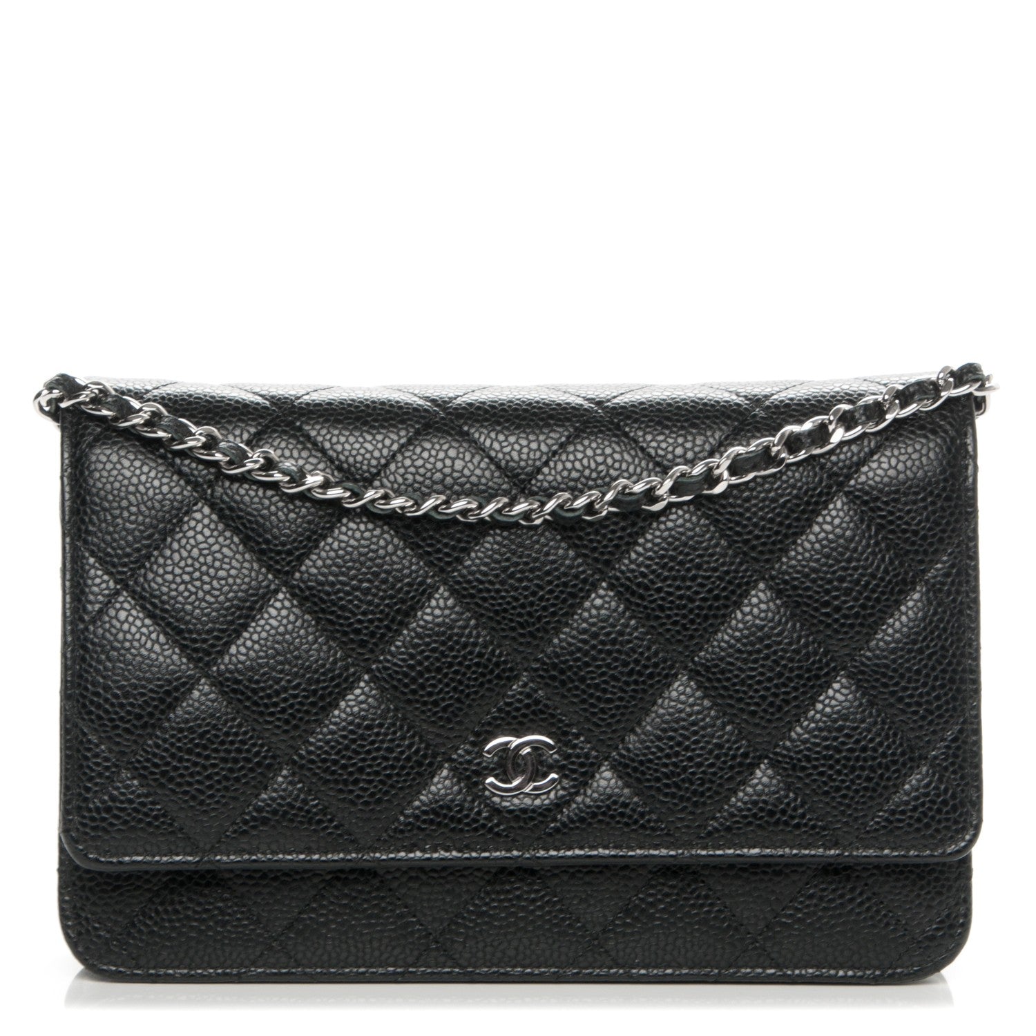 Chanel Caviar Quilted Wallet On Chain WOC Black 1 of 8