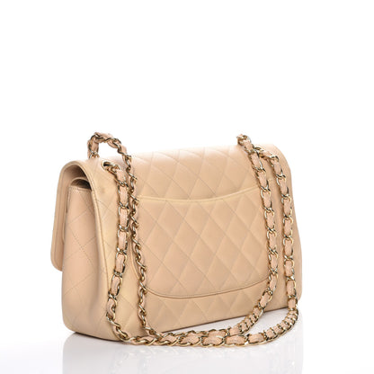 Chanel Caviar Quilted Jumbo Double Flap Beige Clair 3 of 7
