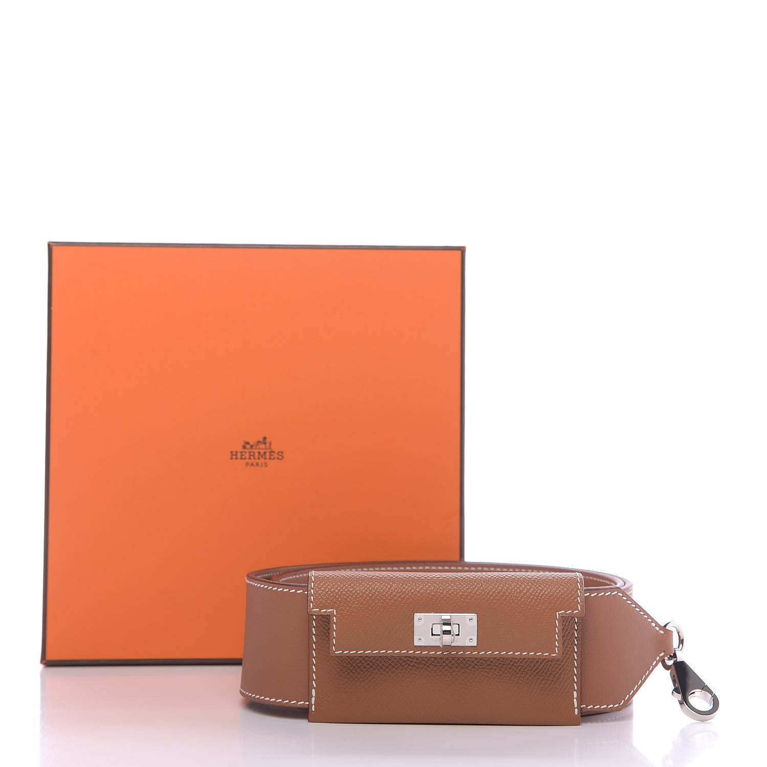 Hermes Swift Epsom Pocket Kelly Shoulder Strap Gold 6 of 6