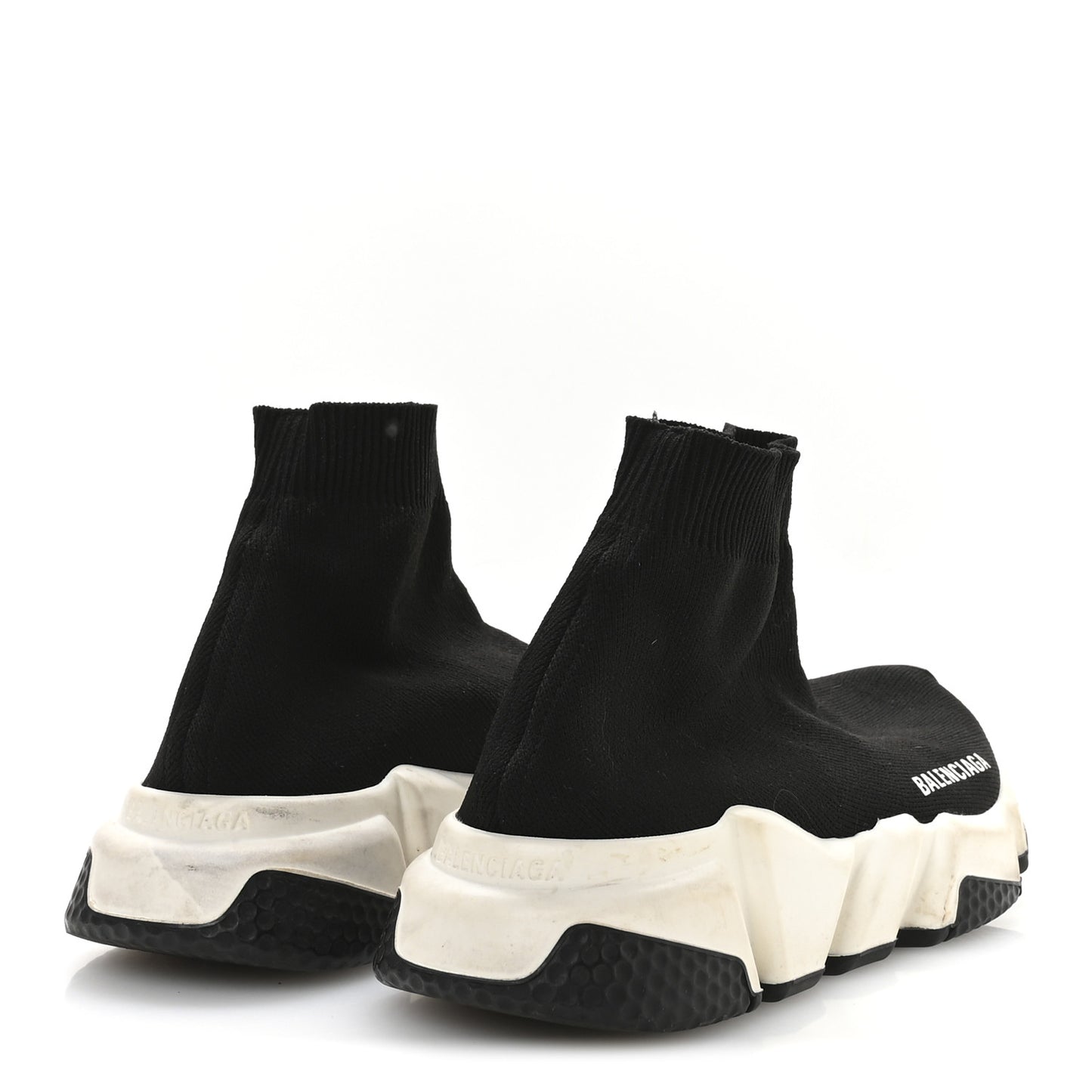 Technical 3D Recycled Knit Bi-Color Sole Womens Speed 2.0 Sneakers 37 Black White