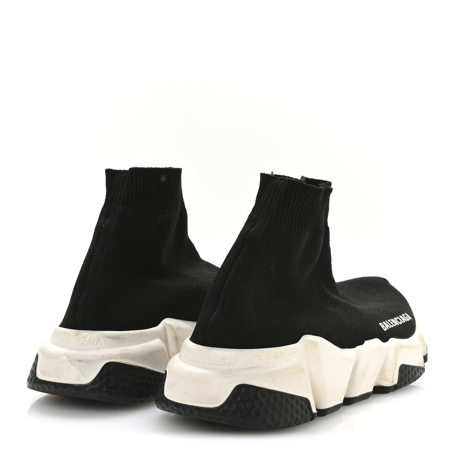 Balenciaga Technical 3D Recycled Knit Bi-Color Sole Womens Speed 2.0 Sneakers 37 Black White 5 of 7