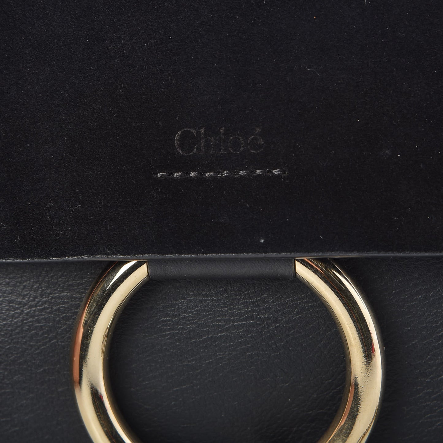 Suede Calfskin Small Faye Shoulder Bag Black