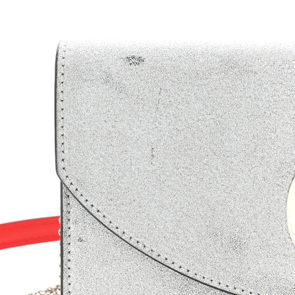 Christian Louboutin Glitter Calfskin Loubi54 Crossbody Clutch Silver 12 of 13