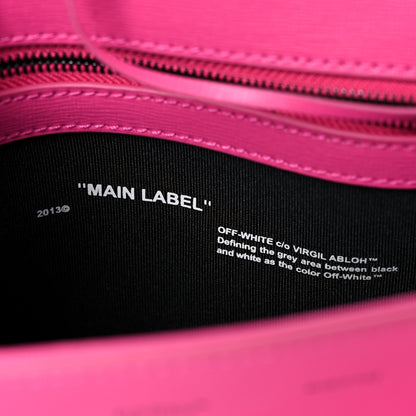 Off-White Saffiano Striped Mini Diag Binder Clip Bag Pink White 6 of 11