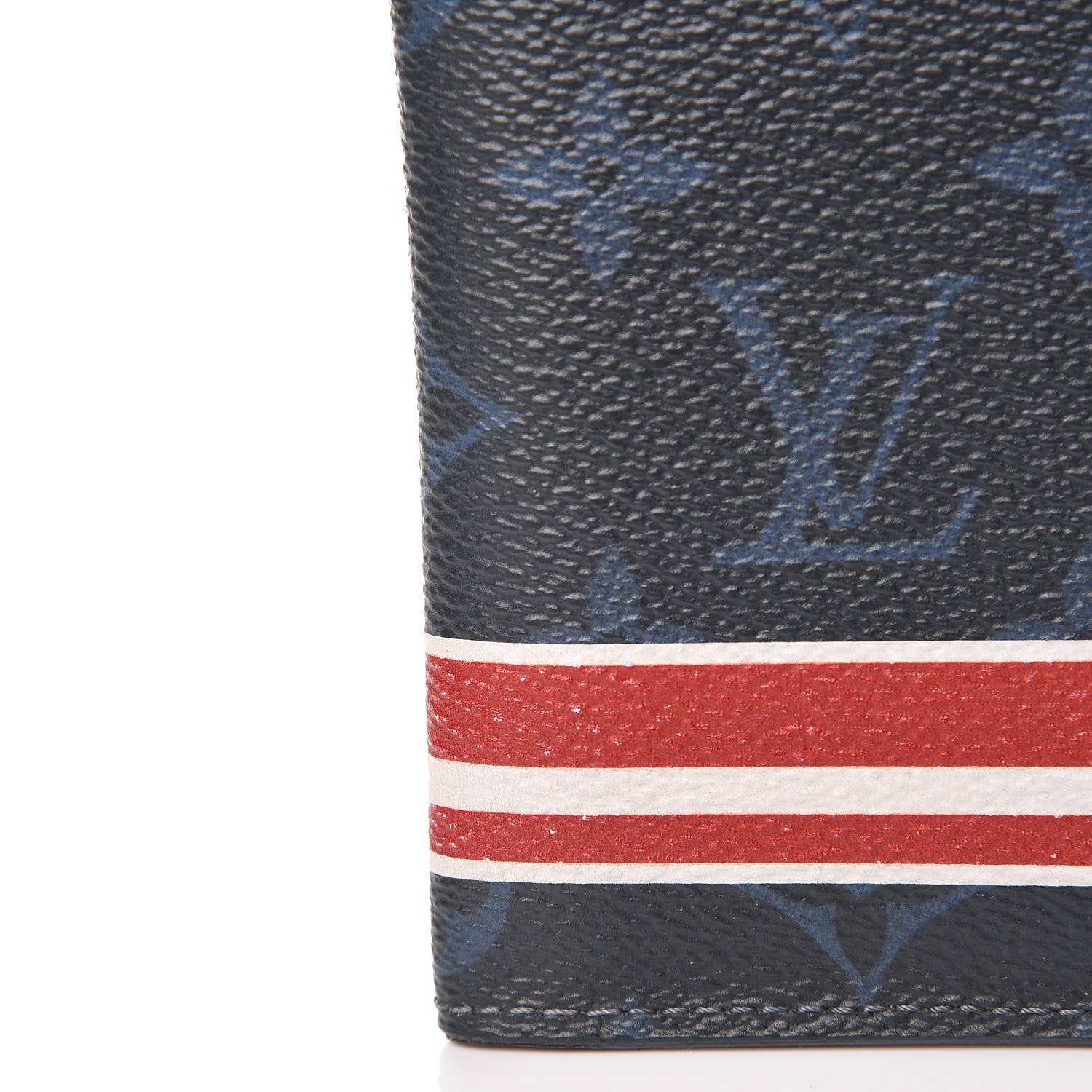 Louis Vuitton Monogram Cobalt Pocket Organizer NM Red Stripes 5 of 10