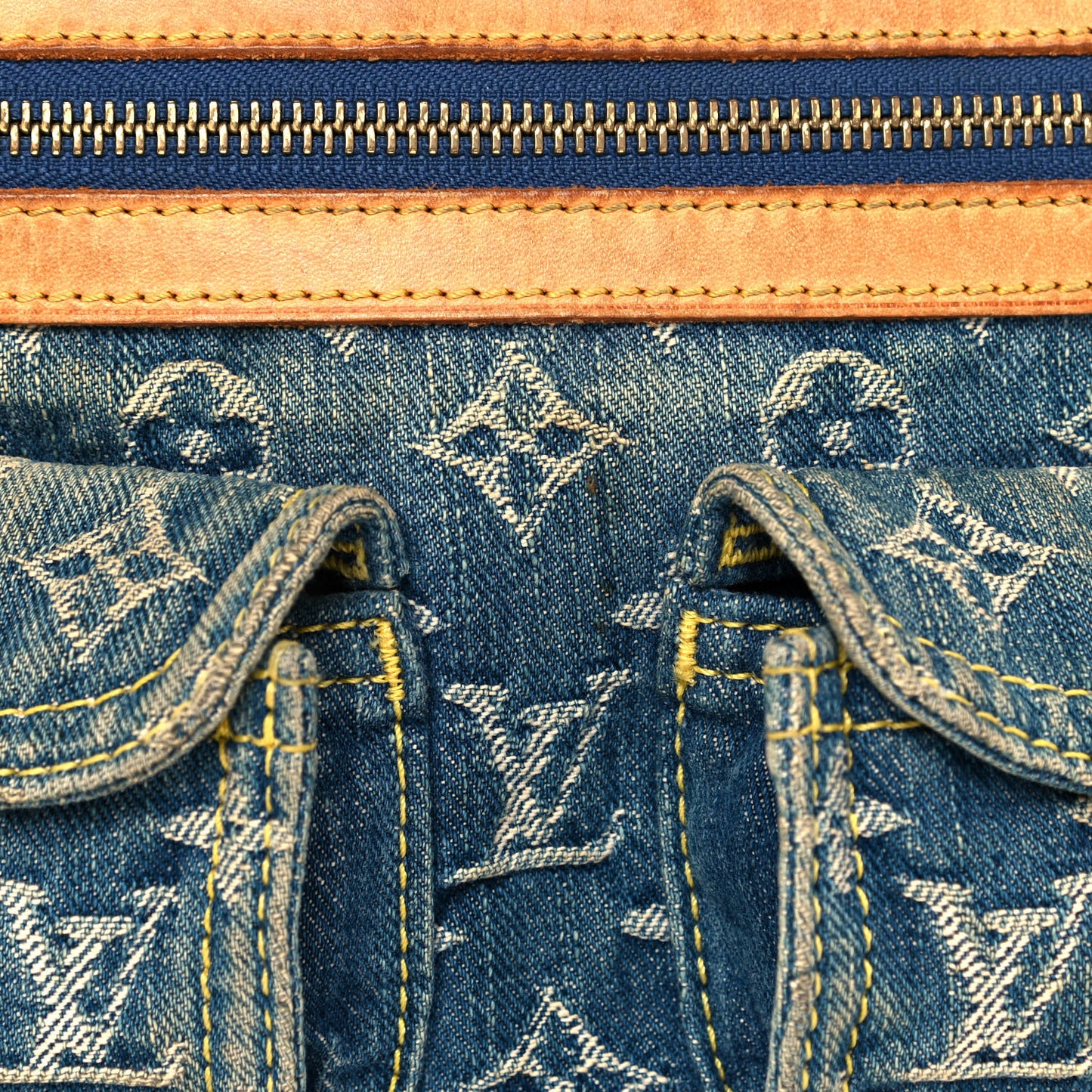 Monogram Denim Baggy PM Blue