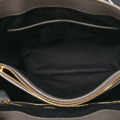 Burberry Grainy Calfskin House Check Medium Banner Tote Taupe Brown 5 of 8