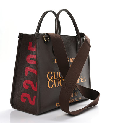 Gucci Textured Dollar Calfskin Gucci 100 Small Tote Bag New Acero Multicolor 3 of 8