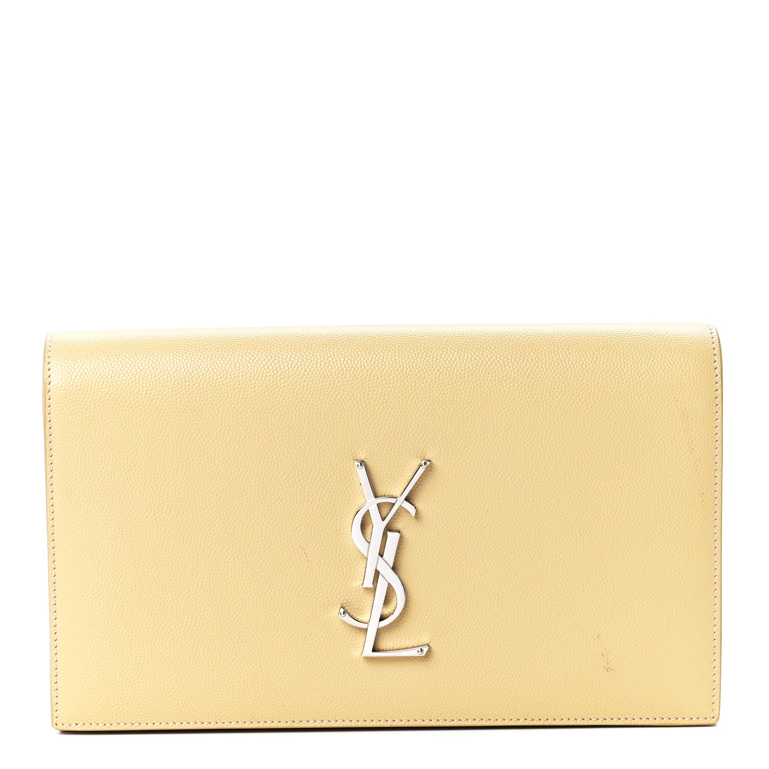 Saint Laurent Grain De Poudre Classic Kate Monogram Clutch Nude Powder 1 of 13