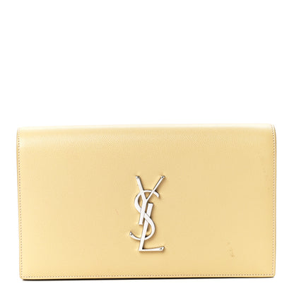 Saint Laurent Grain De Poudre Classic Kate Monogram Clutch Nude Powder 1 of 13