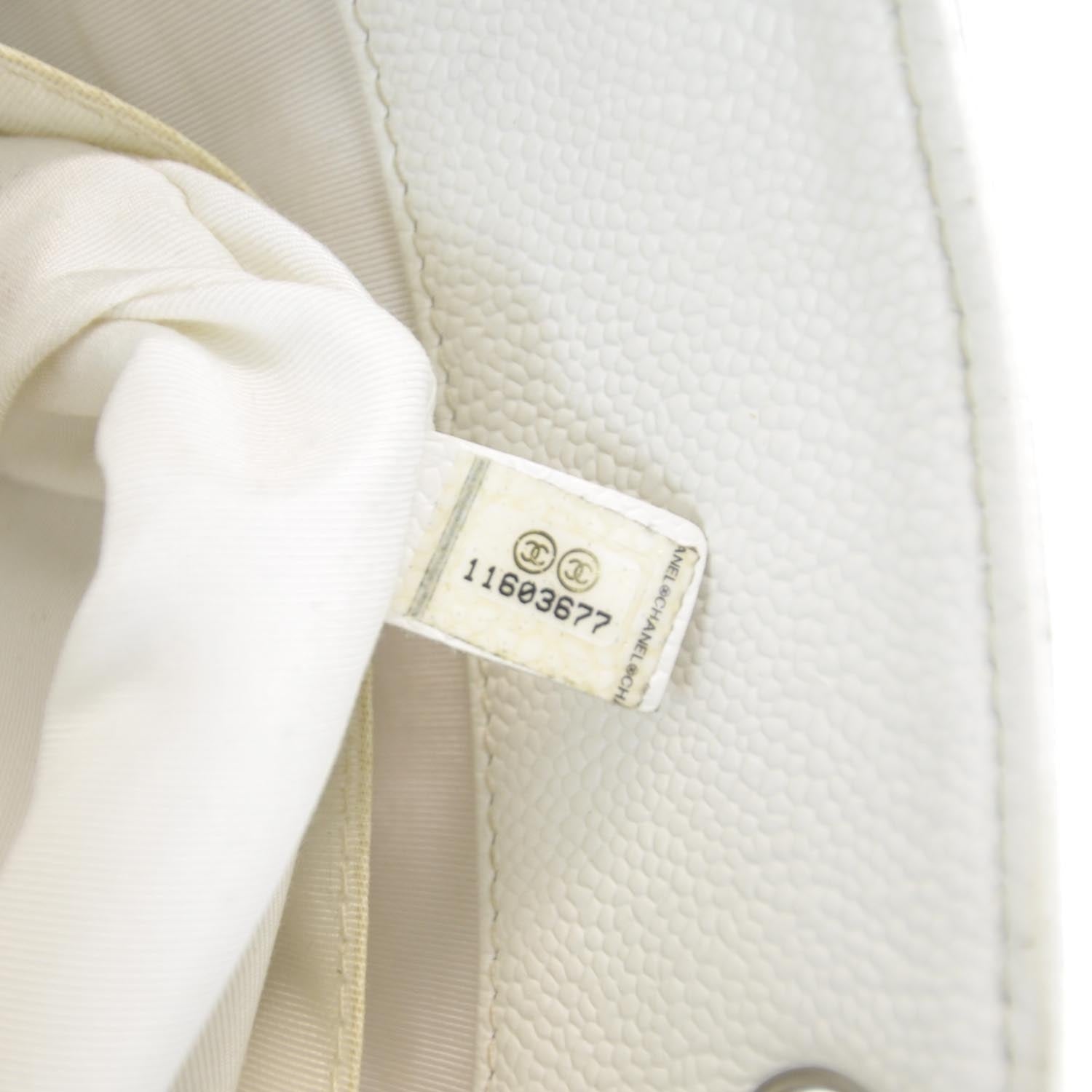 Chanel Caviar Grand Shopping Tote GST White 10 of 10