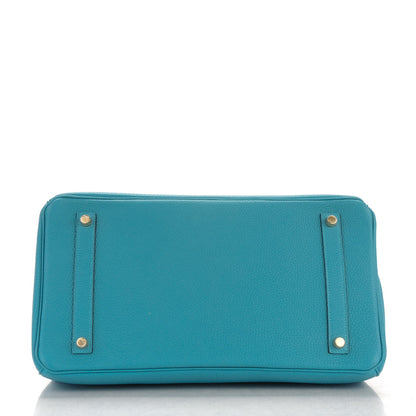 Hermes Togo Birkin 35 Turquoise 6 of 23