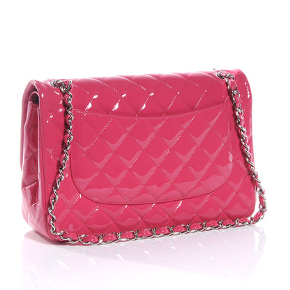Chanel Patent Jumbo Double Flap Fuchsia 3 of 8