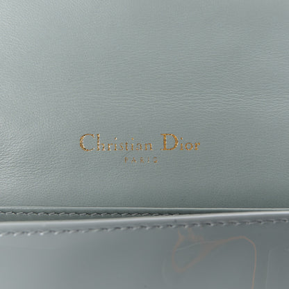 Christian Dior Patent Cannage Lady Dior Chain Wallet Denim 7 of 16