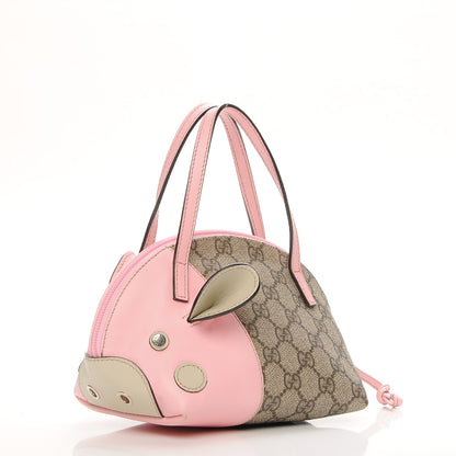 Gucci GG Supreme Monogram Children's Zoo Pig Pink 3 of 9