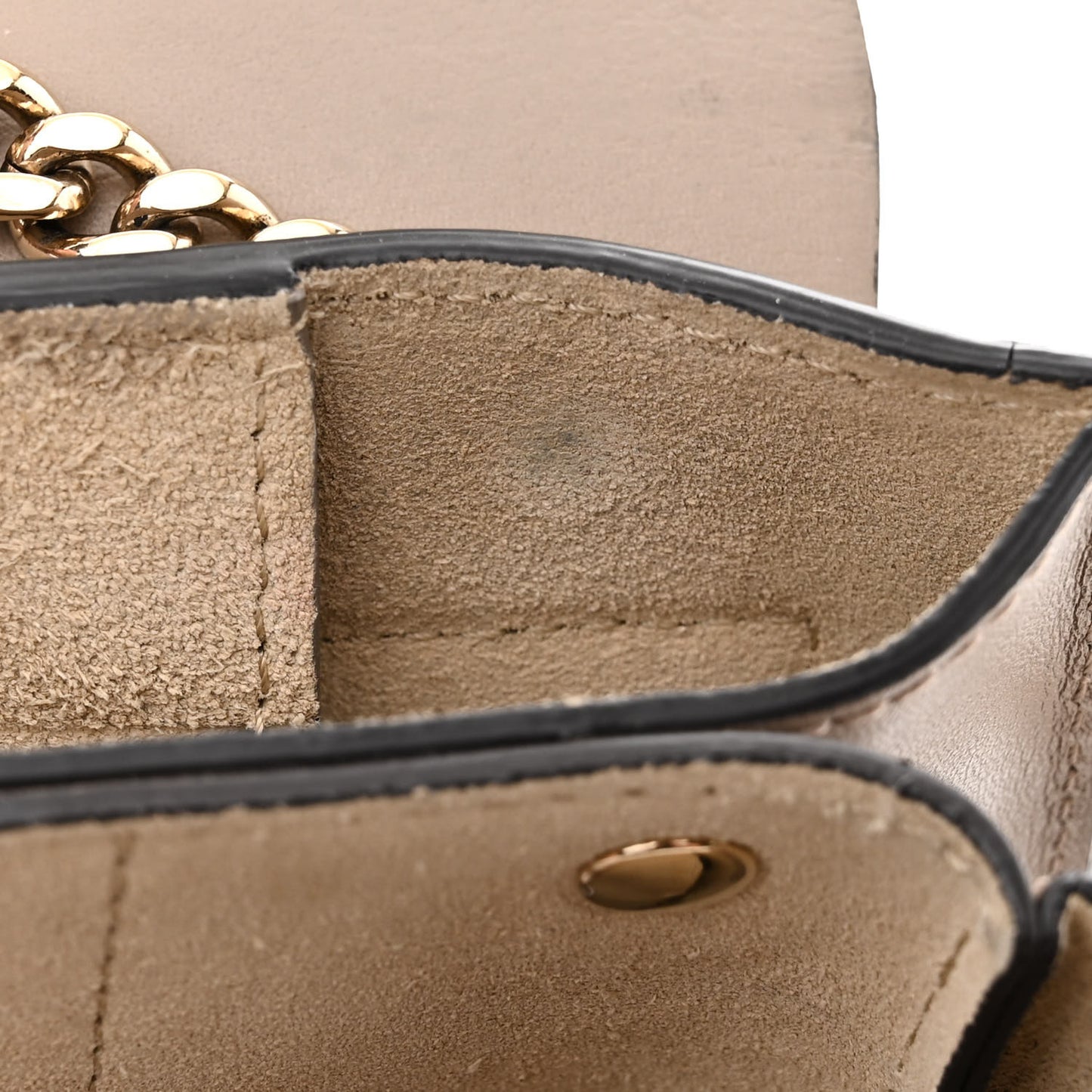 Suede Calfskin Small Faye Shoulder Bag Motty Grey