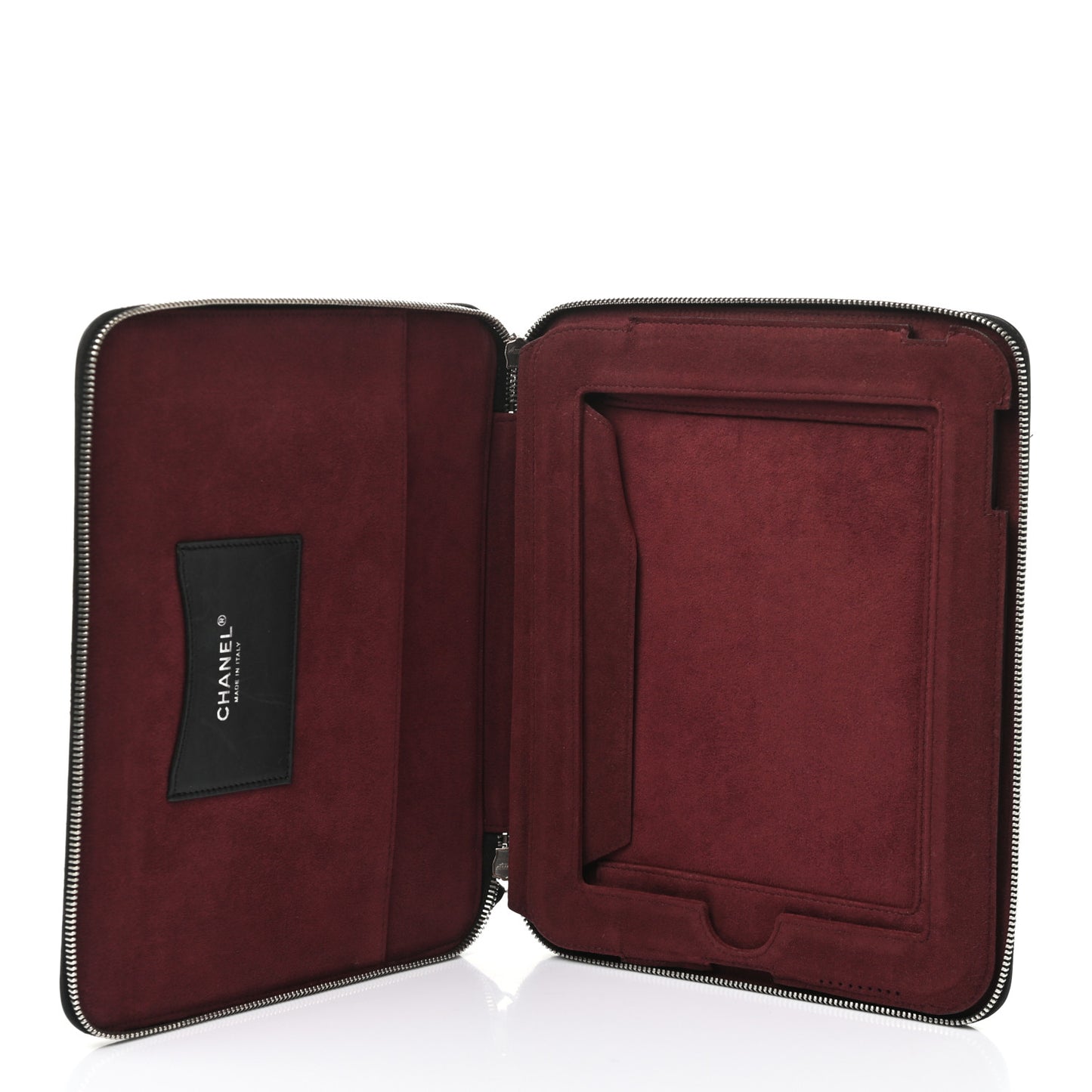 Calfskin Embossed Lucky Symbols iPad Case Black