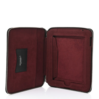 Chanel Calfskin Embossed Lucky Symbols iPad Case Black 5 of 7