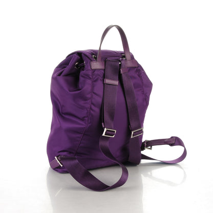 Prada Vela Nylon Saffiano Cinch Backpack Ciclamino 3 of 8