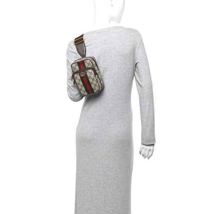 Gucci GG Supreme Monogram Web Mini Ophidia Messenger Brown 2 of 11