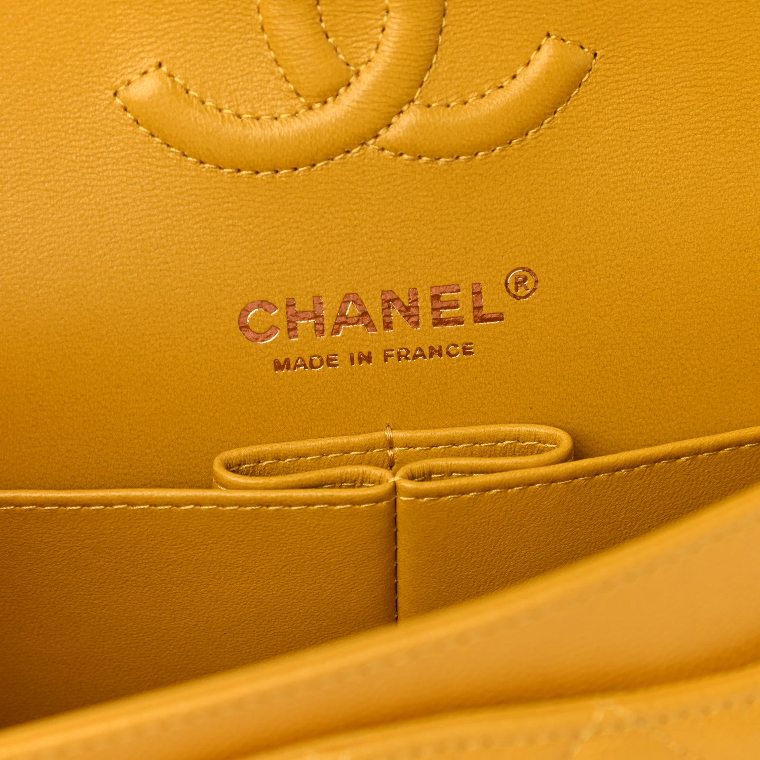 Chanel Caviar Quilted Small Double Flap Yellow 6 of 11