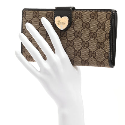 Gucci Monogram Heart Continental Wallet Dark Brown 2 of 14
