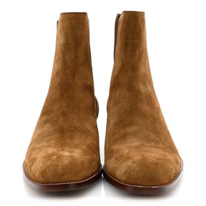 Saint Laurent Suede Calfskin Mens Wyatt Chelsea Boots 42.5 Land 3 of 9