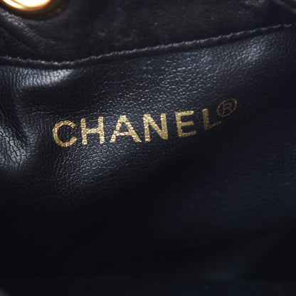 Chanel Lambskin CC Drawstring Bag Black 9 of 13