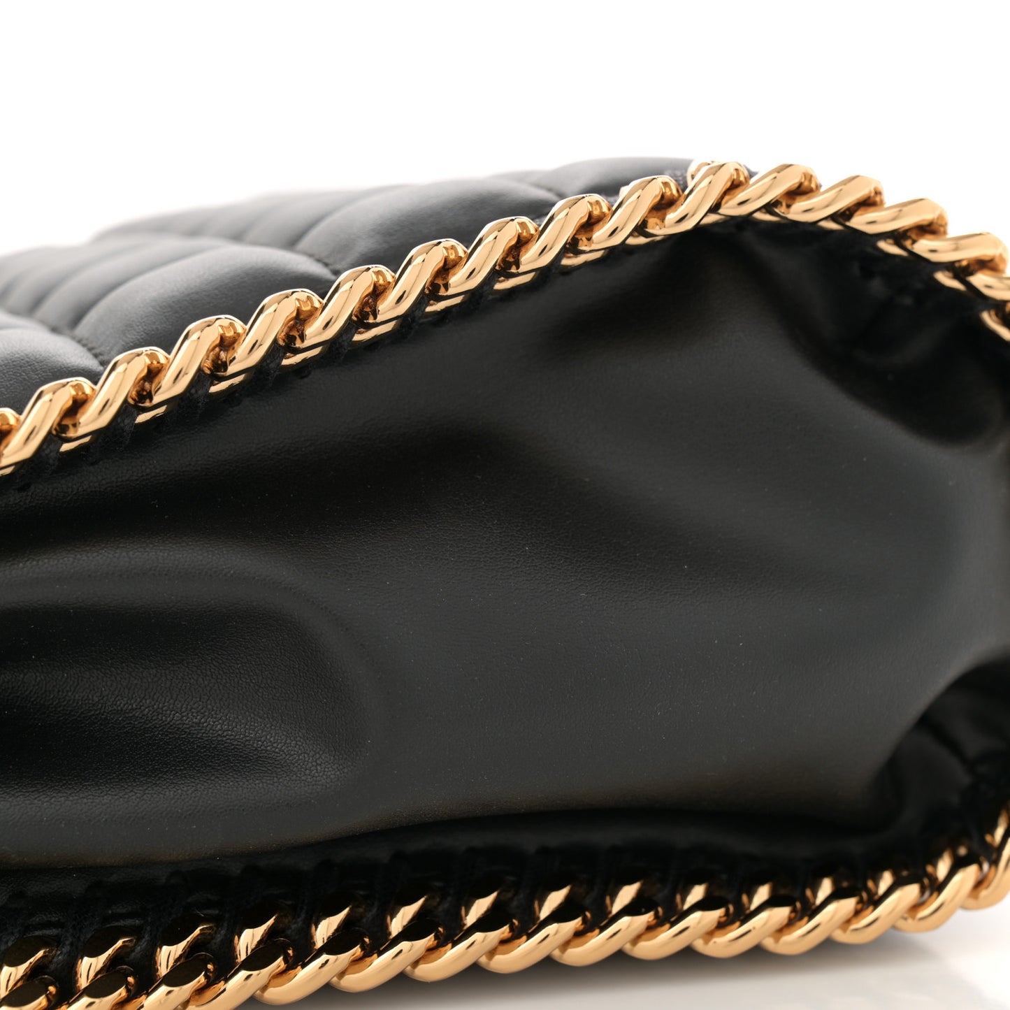 Vegan Leather Quilted Mini Falabella Tote Black