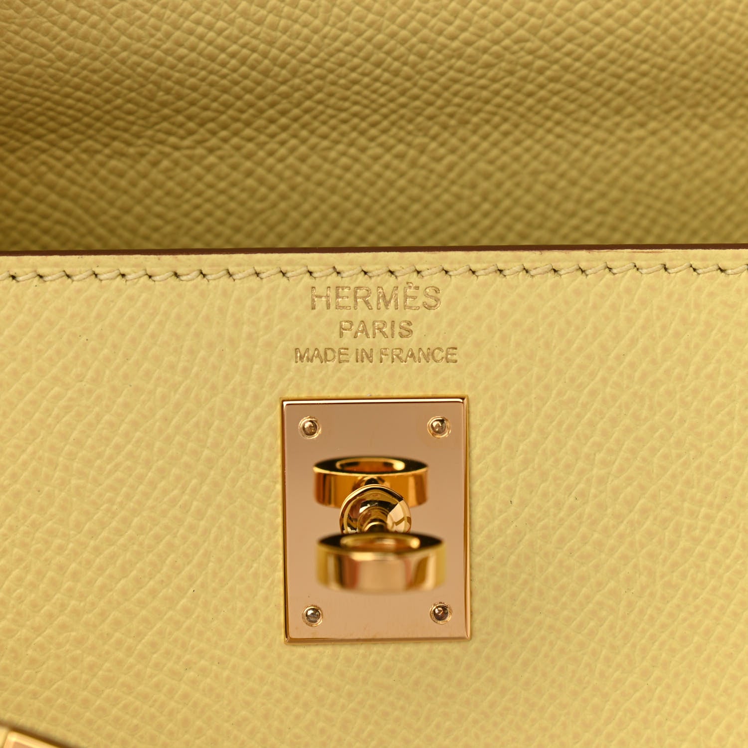 Hermes Epsom Kelly Sellier 25 Jaune Poussin 6 of 11