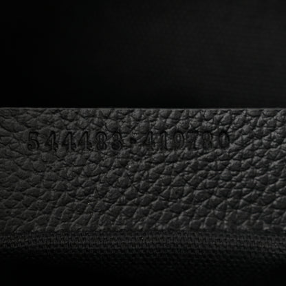 Alexander McQueen Pebbled Calfskin Small Skull Padlock Zip Around Tote Black 7 of 11