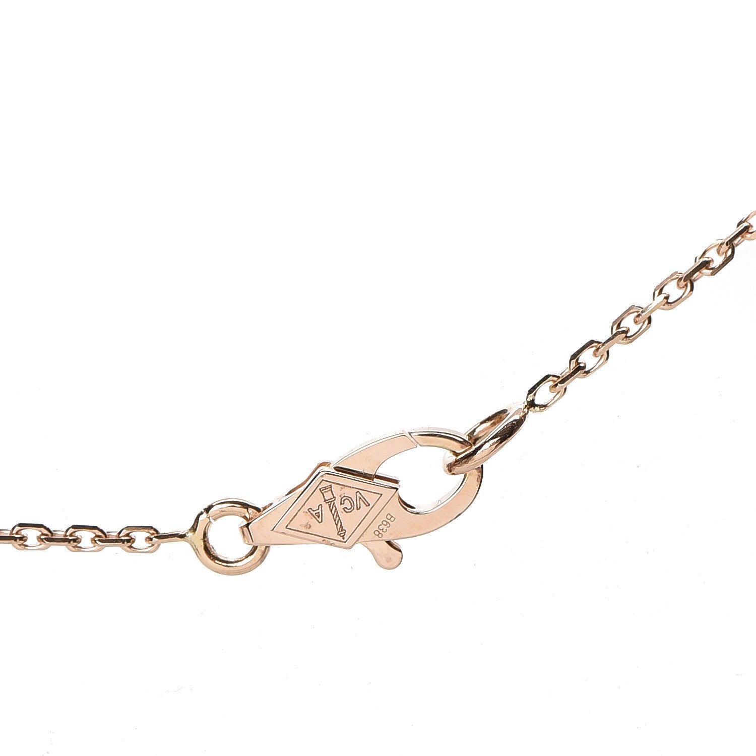 Van Cleef & Arpels 18K Rose Gold Carnelian Sweet Alhambra Pendant Necklace 5 of 7