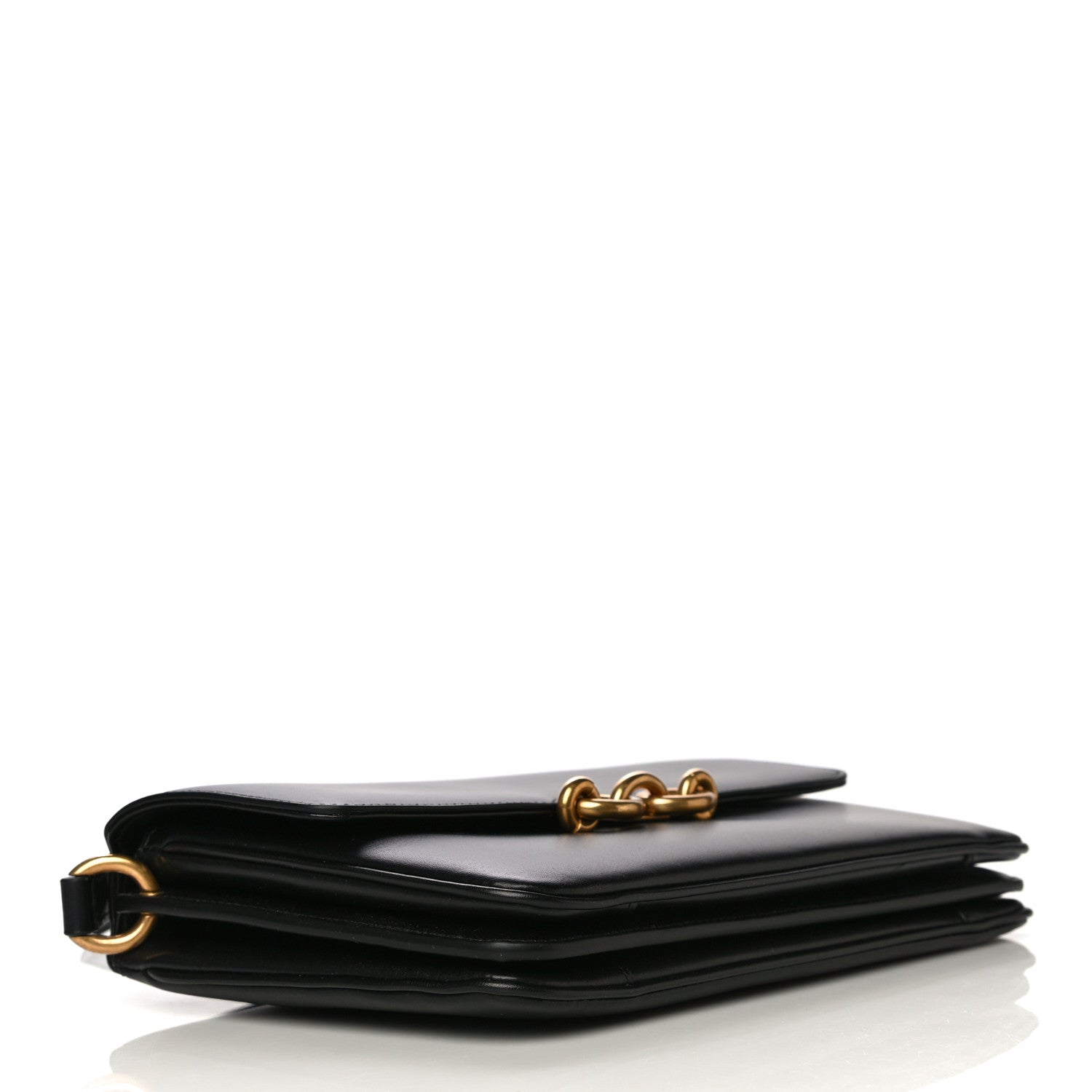 Saint Laurent Smooth Calfskin Le Maillon Satchel Black 4 of 13