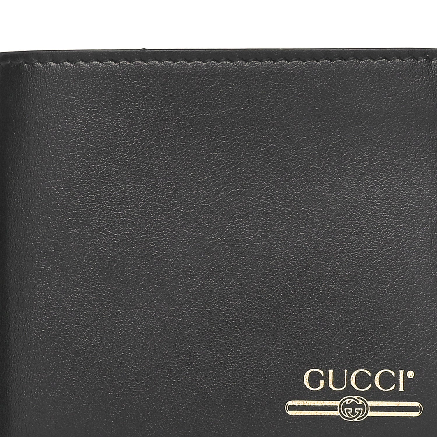 Gucci Plutone Calfskin Logo Bi-Fold Wallet Black 5 of 9